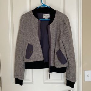 Anthropologie teddy bomber jacket